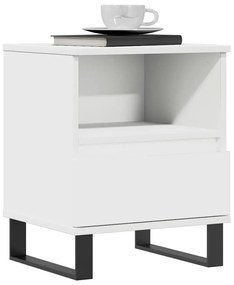 vidaXL Κομοδίνο Λευκό 40 x 35 x 50 εκ. από Επεξεργασμένο Ξύλο