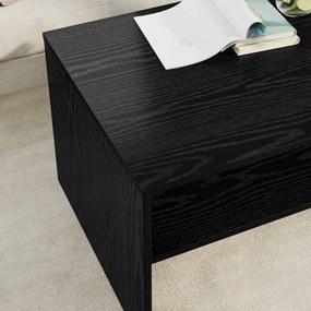 vidaXL Τραπεζάκι σαλονιού Μαύρη Οξυά 80 x 50 x 40 cm