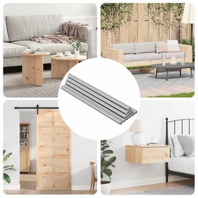 vidaXL Ράβδοι Με Σπείρωμα 12 pcs Ασημί M6 x 120 χλμ Μέταλλο
