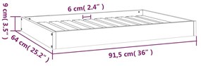 ΚΡΕΒΑΤΙ ΣΚΥΛΟΥ ΛΕΥΚΟ 91,5 X 64 X 9 ΕΚ. ΑΠΟ ΜΑΣΙΦ ΞΥΛΟ ΠΕΥΚΟΥ 820862