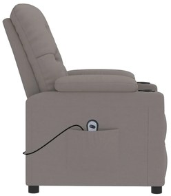 vidaXL Πολυθρόνα Ανακλινόμενη Ηλεκτρική Taupe Υφασμάτινη