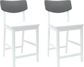 vidaXL Καρέκλες φαγητού 2 pcs Λευκό 48 x 49 x 95 εκ.