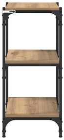 vidaXL Βιβλιοθήκη artisan δρυς 40 x 33 x 70.5 εκ. Επεξεργασμένο ξύλο