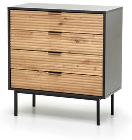 MURANO KM-2 chest, color: artisan oak/black DIOMMI V-PL-MURANO-KM-2 DIOMMI-60-22484