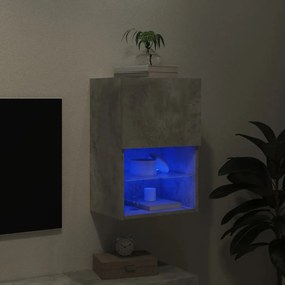 Έπιπλο Τηλεόρασης με LED Γκρι Σκυροδέματος 40,5x30x60 εκ. - Γκρι