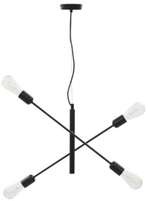 vidaXL Φωτιστικό Οροφής με Λαμπτήρες Filament 2 W Μαύρο Ε27