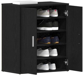 vidaXL Παπουτσοθήκη Μαύρη δρυς 60 x 35 x 70 cm Επεξεργασμένο ξύλο