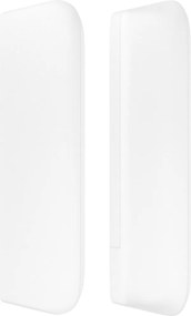 vidaXL Κρεβάτι Boxspring με Στρώμα Λευκό 200x200 εκ. Συνθετικό Δέρμα