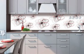 Αυτοκόλλητη φωτοταπετσαρία για λουλούδια κουζίνας σε λευκό φόντο - 350x60