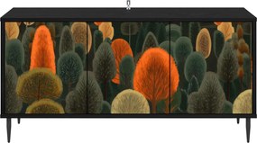 vidaXL Ντουλάπι TV ZAANDAM 102 x 33 x 51 εκ Μαύρη Δρυς