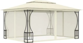 vidaXL Κιόσκι με Δίχτυα Κρεμ 300 x 400 x 265 εκ.