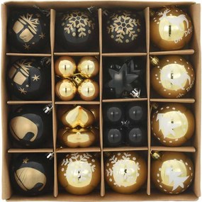 vidaXL Σετ Χριστουγεννιάτικων Στρογγυλών Μπαλίτσων 40 pcs Πλαστικό