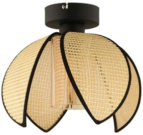 Φωτιστικό Οροφής - Πλαφονιέρα 433NUV1160 Φ26x26cm 1xE27 40W Cream-Black Opviq