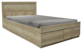 Κρεβάτι Olympus pakoworld με συρτάρι castillo-oak 100x200εκ