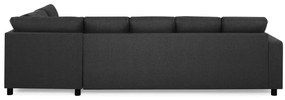 Γωνιακός Καναπές Scandinavian Choice C173, Μαύρο, Ανθρακί, 300x195x92cm, 130 kg, Πόδια: Πλαστική ύλη | Epipla1.gr