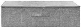 vidaXL Κουτι Αποθήκευσης Γκρι 70 x 40 x 18 εκ. Υφασμάτινο