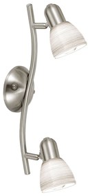 Φωτιστικό Σποτ 88473 Silver - Beige Dakar 1 Eglo Eglo Metal, Glass