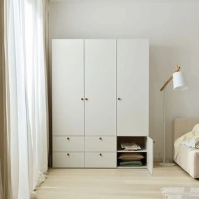 Ντουλάπα Reli Τρίφυλλη -Grey