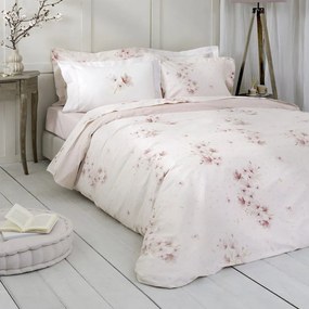 Σεντόνια Forget Me Not Με Λάστιχο (Σετ 4τμχ) Pink Nima Υπέρδιπλo 160x232cm 100% Βαμβακοσατέν