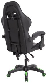 ΠΟΛΥΘΡΟΝΑ GAMING DARREN  ΜΑΥΡΟ-ΠΡΑΣΙΝΟ PVC &amp; NYLON 51x49x125Υεκ.