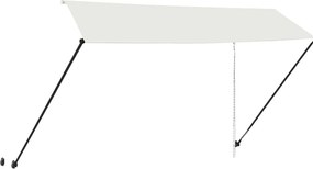 vidaXL Τέντα Συρόμενη με LED Κρεμ 350 x 150 εκ.