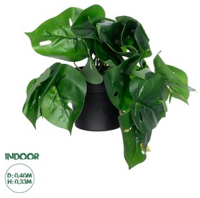 GloboStar® Artificial Garden  MONSTERA PLANT 20945 Διακοσμητικό Φυτό Μονστέρα Φ40 x Υ33cm