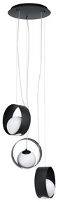 Φωτιστικό Οροφής Κρεμαστό Camargo 98441 White-Black Eglo Metal, Glass