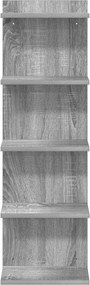 vidaXL Ράφι Τοίχου 2 pcs Γκρι Sonoma 30 x 15 x 100 εκ