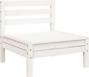 vidaXL Garden Lounge Set 3-θέσια Λευκό πεύκο Solid pine wood