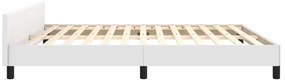 vidaXL Πλαίσιο Κρεβατιού με Κεφαλάρι Λευκό 180x200 εκ. Συνθετικό Δέρμα