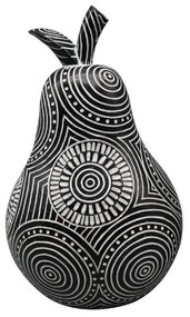 Διακοσμητικό Αχλάδι FIG225 18,2x15x27,5cm White-Black Espiel Πολυρεσίνη