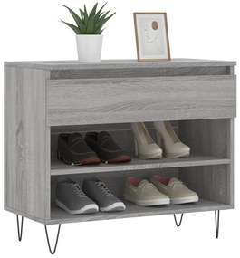 vidaXL Παπουτσοθήκη Γκρι Sonoma 70x36x60 εκ. από Επεξεργασμένο Ξύλο