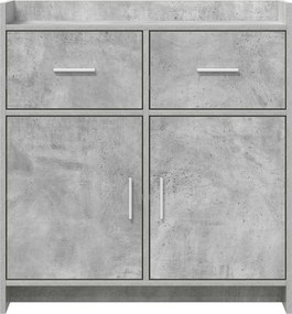 vidaXL Πλαϊνό γραφείο Γκρι Σκυροδέματος 75 x 36 x 80 εκ