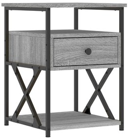 vidaXL Κομοδίνο Γκρι Sonoma 40 x 42 x 55 εκ. από Επεξεργασμένο Ξύλο