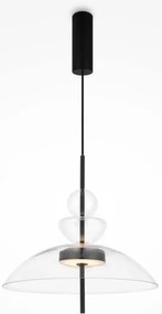 Κρεμαστό Φωτιστικό Οροφής LED 12W Γυαλί Φ40cm Bangkok Maytoni MOD185PL-L6B3K3 Διάφανο