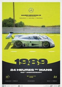 Εκτύπωση τέχνης Sauber Mercedes C9 - 24h Le Mans - 100th Anniversary - 1989, Automobilist