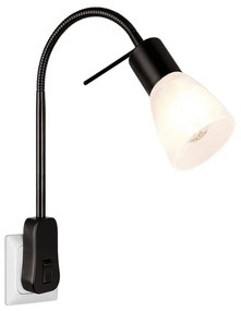 Φωτιστικό Τοίχου - Πρίζας Levisto 891010132 7x40cm 1xE14 LED 4,9W 470lm 3000K Black Trio Lighting