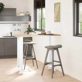 vidaXL Πόδια Τραπεζιού Μπαρ 2 τεμ. Λευκά 40x (110-111) εκ. Ατσάλι