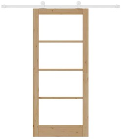 vidaXL Συρόμενη Πόρτα ORKDAL Καφέ 86 x 198.5 cm Ξύλο και μέταλλο