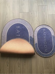 Stewehome διακοσμητικό χαλί μπάνιου με ψηφιακή εκτύπωση και αντιολισθητική βάση 60x100x6 cm
