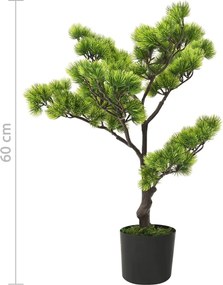 vidaXL Μπονσάι Πεύκο Τεχνητό Πράσινο 60 εκ. με Γλάστρα
