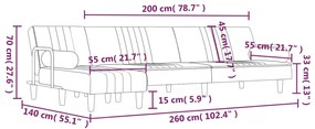 ΚΑΝΑΠΕΣ ΚΡΕΒΑΤΙ ΓΩΝΙΑΚΟΣ ΜΑΥΡΟΣ 260 X 140 X 70 ΕΚ. ΒΕΛΟΥΔΙΝΟΣ 3157245