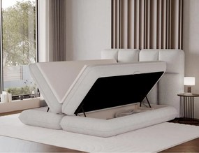 Επενδυμένο κρεβάτι Tario-Λευκό-180 x 200