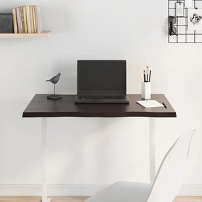 vidaXL Επιφ Τραπεζιού Σκ Καφέ 80x60x2εκ. Επ Μασίφ Ξύλο Δρυός Live Edge