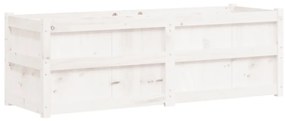 vidaXL Ζαρντινιέρα Λευκή 150 x 50 x 50 εκ. από Μασίφ Ξύλο Πεύκου