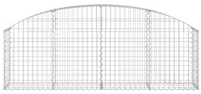 vidaXL Συρματοκιβώτιο Τοξωτό 200x30x60/80εκ. από Γαλβανισμένο Χάλυβα