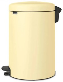 Κάδος απορριμμάτων με πεντάλ Brabantia NewIcon 649044, 20 l, Ομαλό κλείσιμο, Αντιολισθητική βάση, Κίτρινο