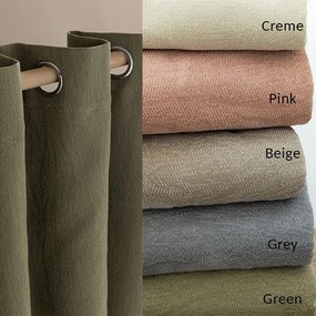 Κουρτίνα Amy Με Τρουκς Beige Palamaiki 140X260 Πολυέστερ