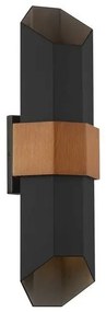 Απλίκα Φωτιστικό Τοίχου 2xLED 9,5W Μαύρο ΙΡ44 Up-Down 52cm Chasm QZ-CHASM-L-BKW Elstead Lighting-QZ-CHASM-L-BKW-Μαύρο QZ-CHASM-L-BKW