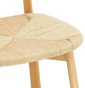 Καρέκλα Clareta rubberwood-σχοινί σε φυσική απόχρωση 53x55x79εκ 53x55x79 εκ.